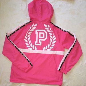 NWT Victoria's Secret Pink Snap Funnel Neck Hoodie